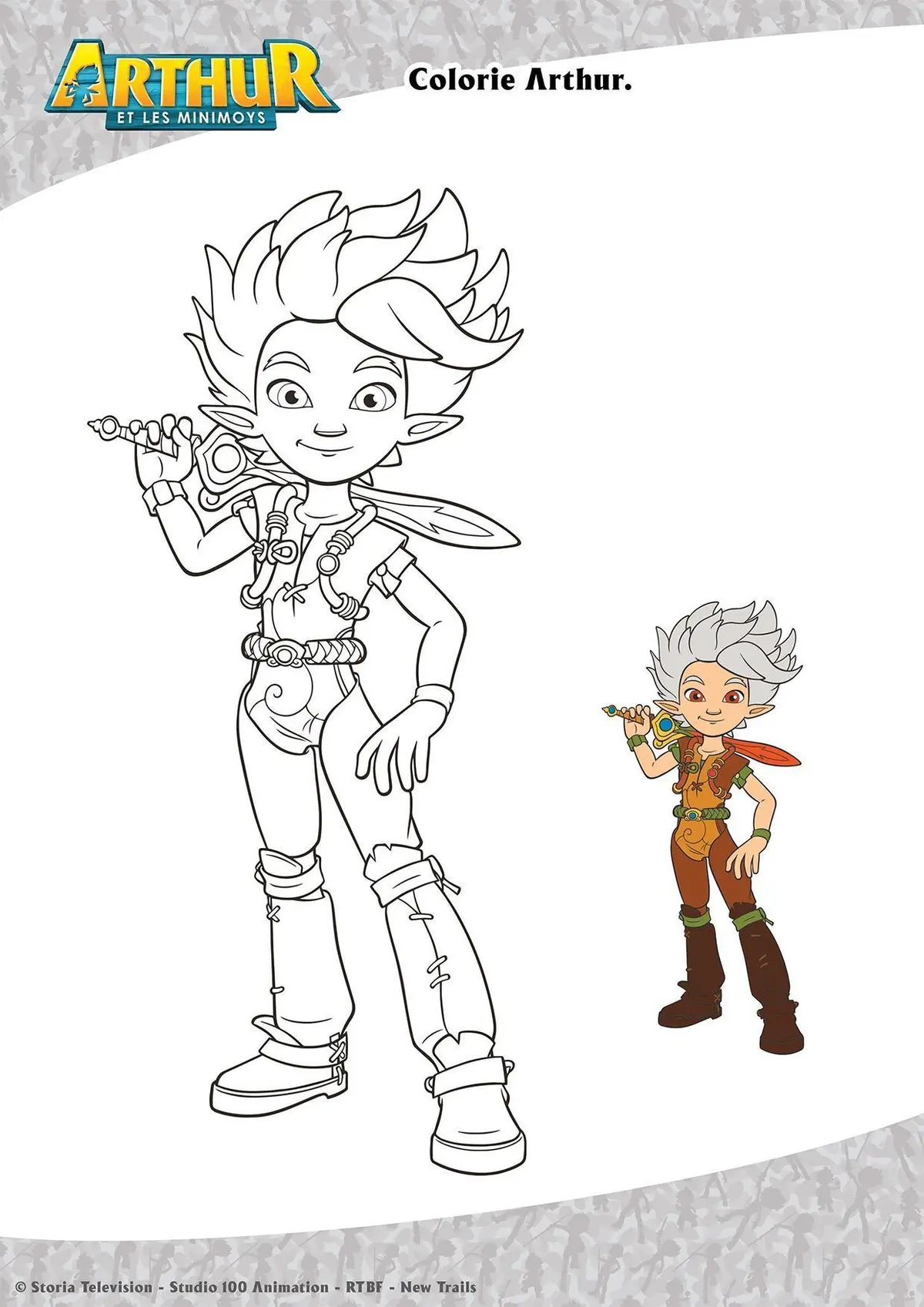 Coloriage Arthur - Prénom à imprimer