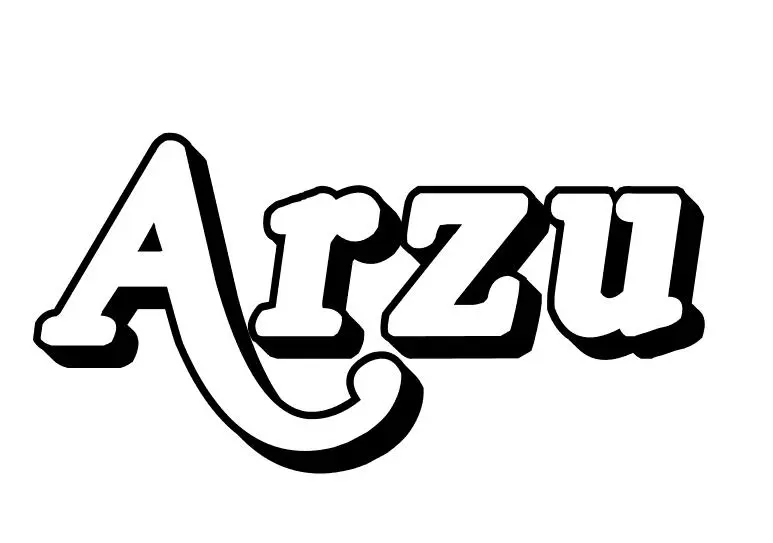 Coloriage Arzu - Prénom à imprimer