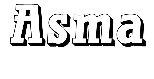 Coloriage Asma - Prénom à imprimer