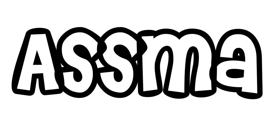 Coloriage Assma - Prénom à imprimer
