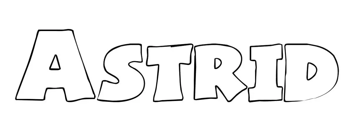 Coloriage Astrid - Prénom à imprimer