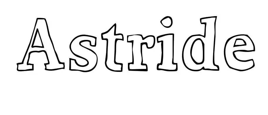 Coloriage Astride - Prénom à imprimer