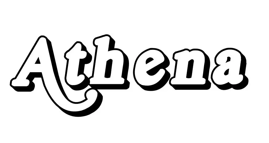 Coloriage Athena - Prénom à imprimer