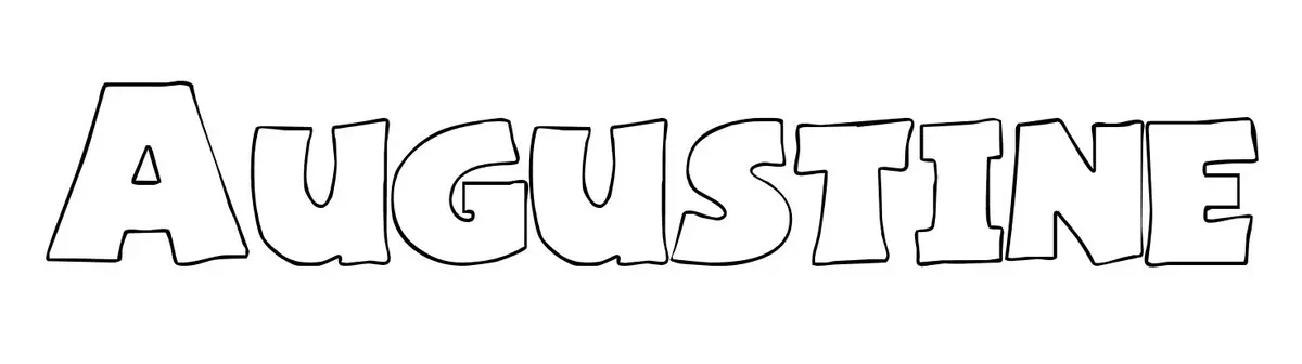 Augustine coloring page to print