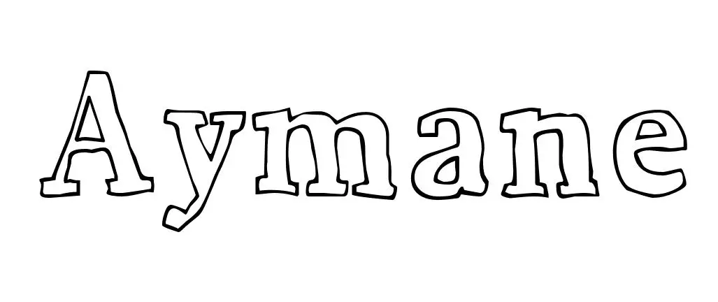 Aymane coloring page to print