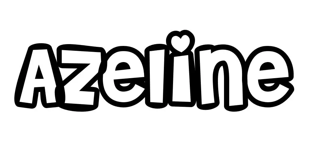 Coloriage Azeline - Prénom à imprimer
