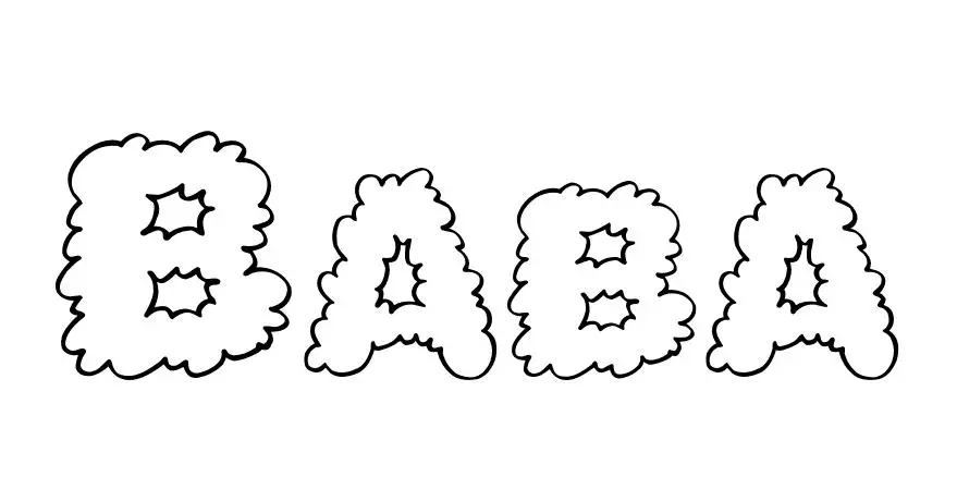 Coloriage Baba - Prénom à imprimer
