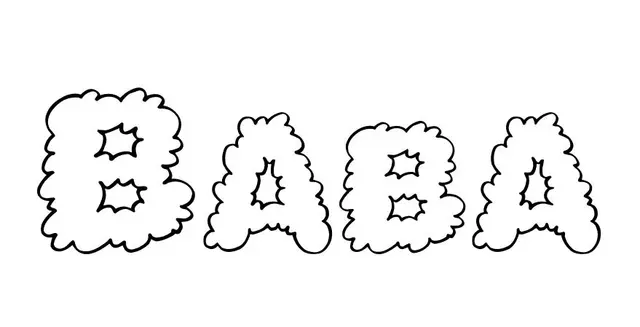 Coloriage Baba - Prénom à imprimer