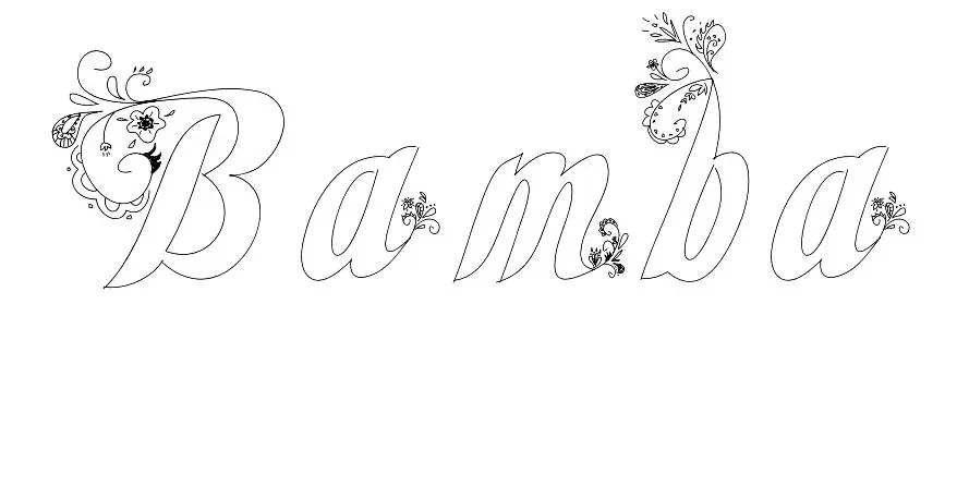 Coloriage Bamba - Prénom à imprimer