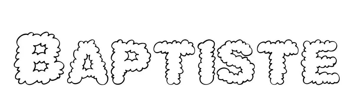 Coloriage Baptiste - Prénom à imprimer