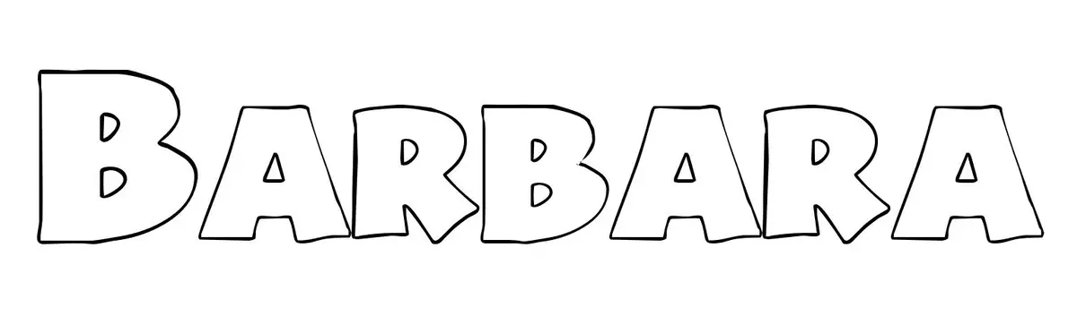 Coloriage Barbara - Prénom à imprimer