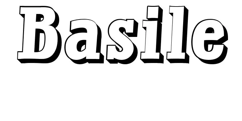 Coloriage Basile - Prénom à imprimer