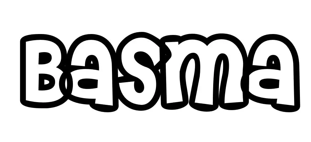 Coloriage Basma - Prénom à imprimer