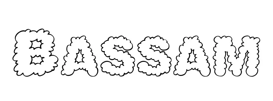 Coloriage Bassam - Prénom à imprimer