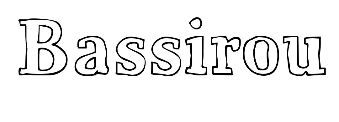 Coloriage Bassirou - Prénom à imprimer