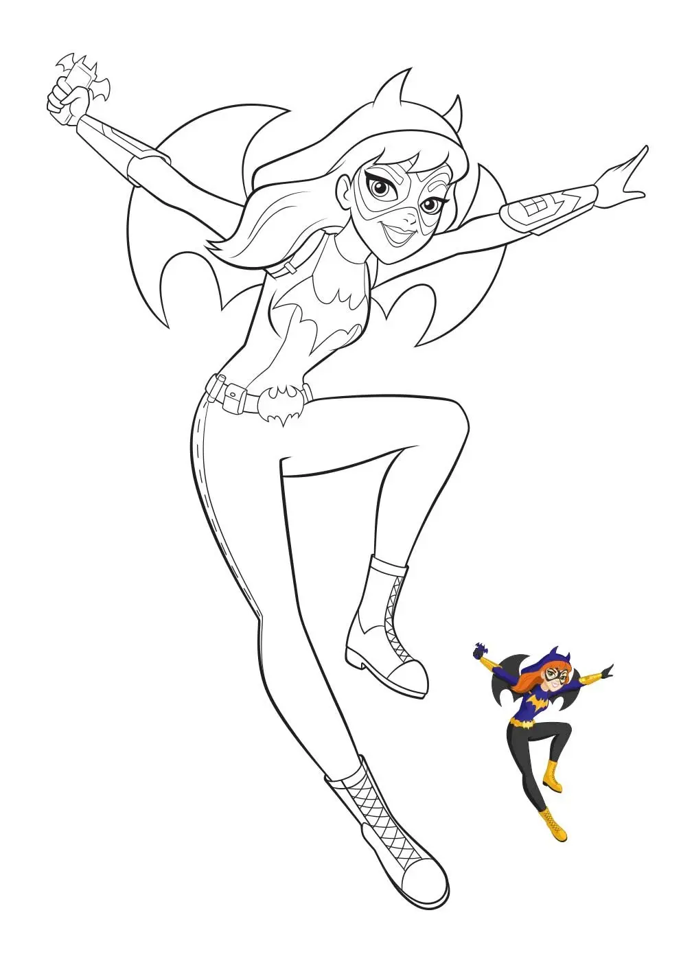 Coloriage Batgirl Dc Super Hero Girls2 - Super héros à imprimer