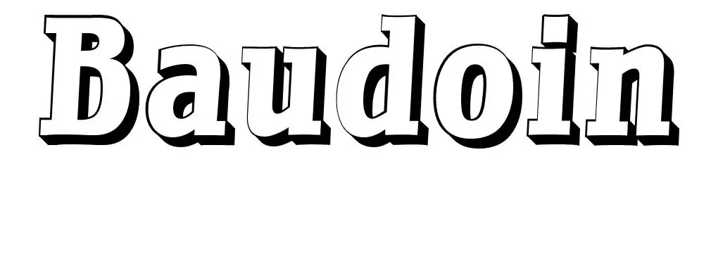 Disegno di Baudoin – Disegno del Nome da Colorare da stampare