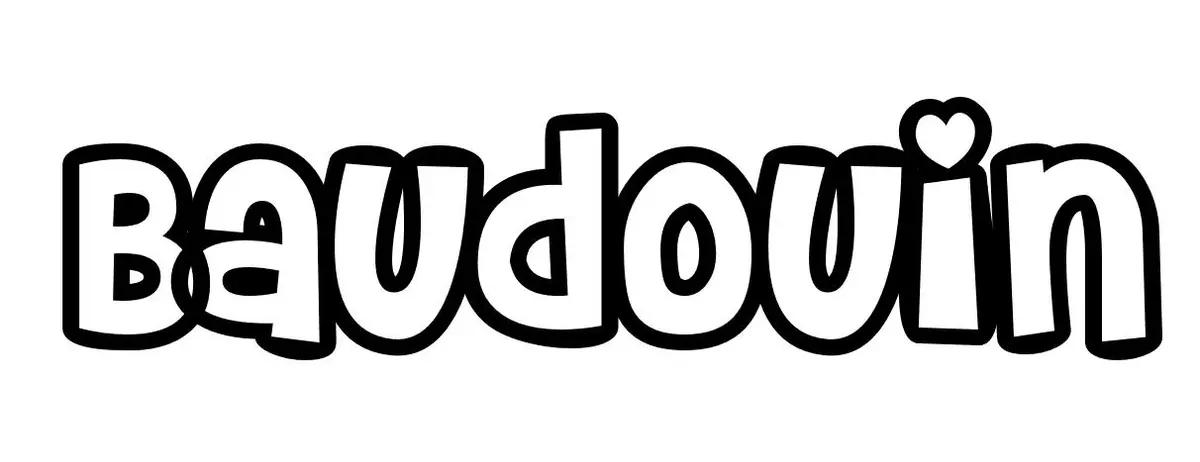 Disegno di Baudouin – Disegno del Nome da Colorare da stampare
