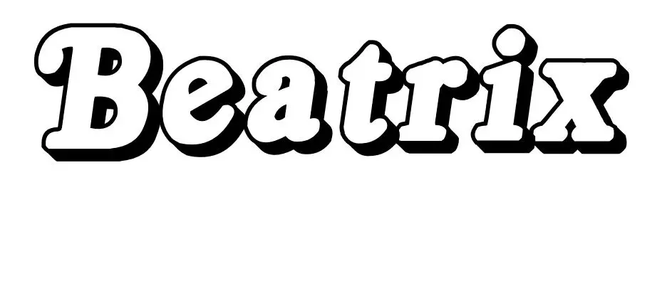 Disegno di Beatrix – Disegno del Nome da Colorare da stampare