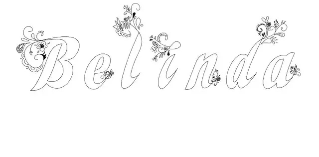 Coloriage Belinda - Prénom à imprimer