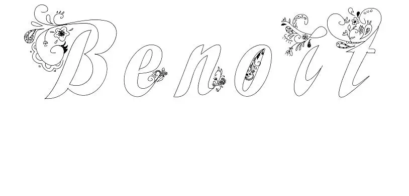 Coloriage Benoit - Prénom à imprimer