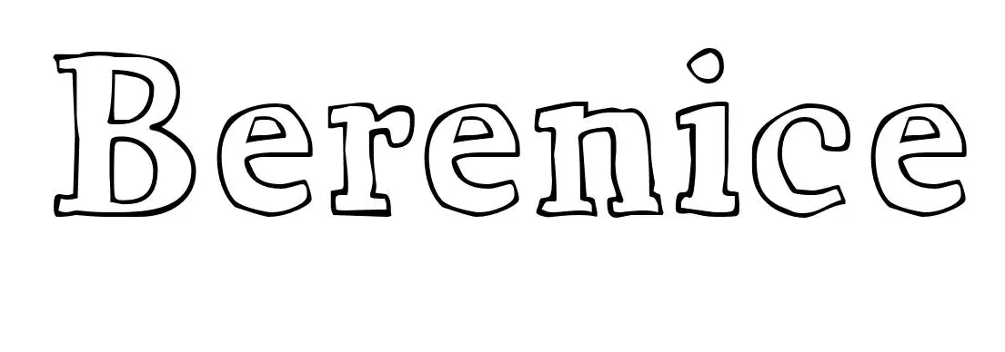 Coloriage Berenice - Prénom à imprimer