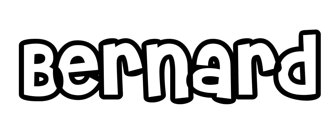 Coloriage Bernard - Prénom à imprimer