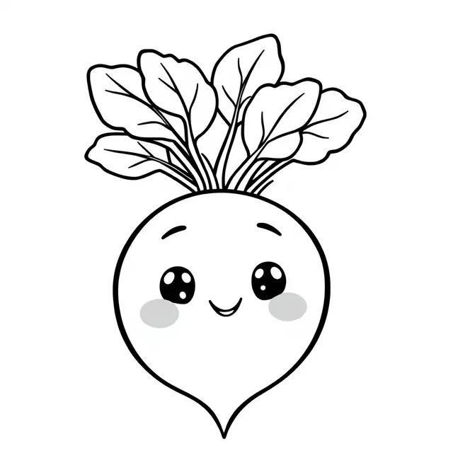 Coloriage Betterave Maternelle Légumes - Legumes à imprimer
