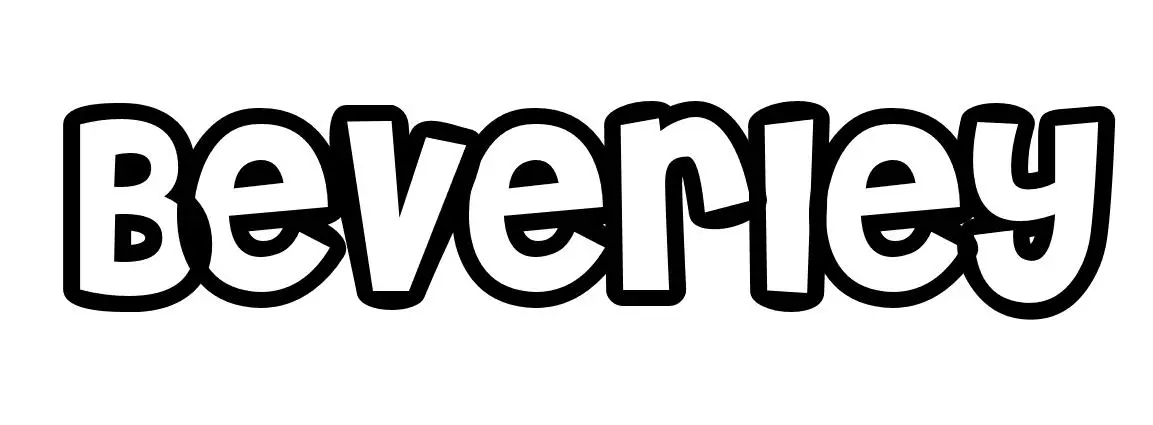 Coloriage Beverley - Prénom à imprimer