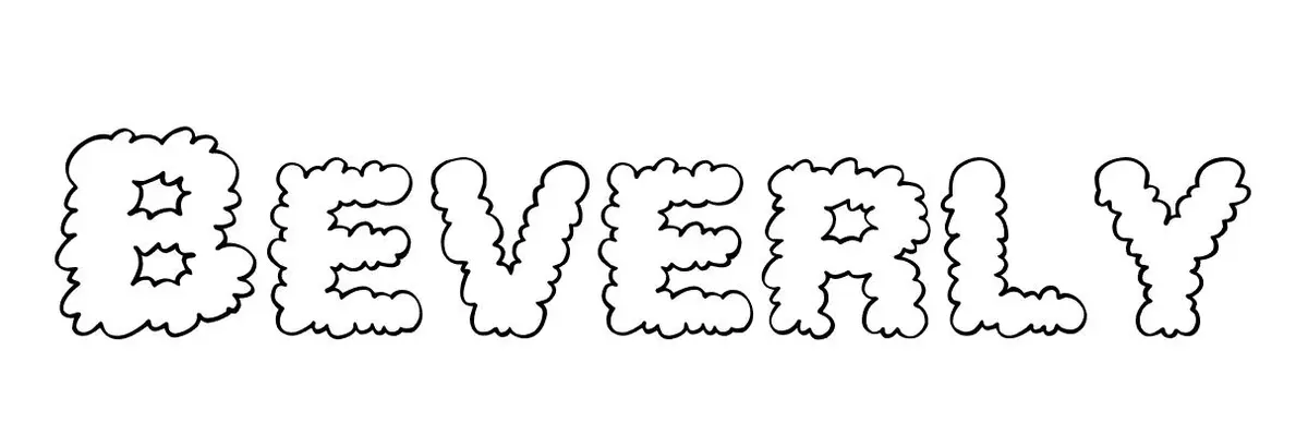 Coloriage Beverly - Prénom à imprimer