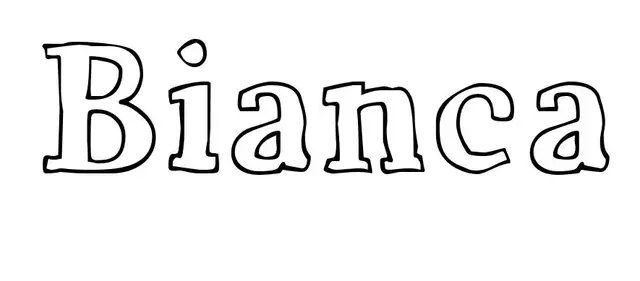 Coloriage Bianca - Prénom à imprimer