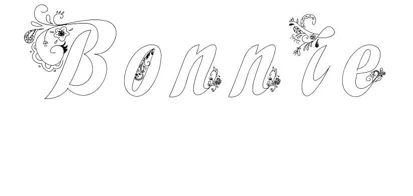 Coloriage Bonnie - Prénom à imprimer