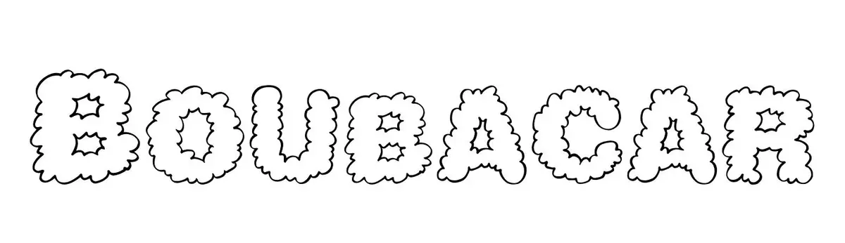 Coloriage Boubacar - Prénom à imprimer