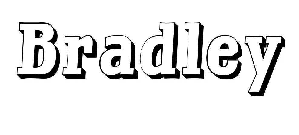 Disegno di Bradley – Disegno del Nome da Colorare da stampare
