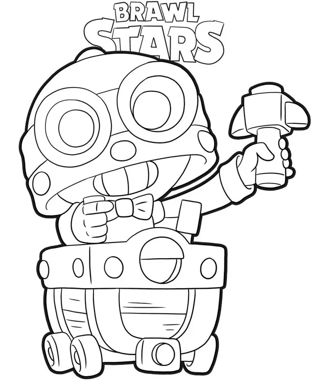 Coloriage Brawl Stars Carl - Brawl stars à imprimer