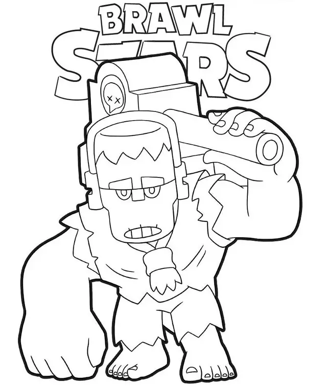 Coloriage Brawl Stars Frank - Brawl stars à imprimer