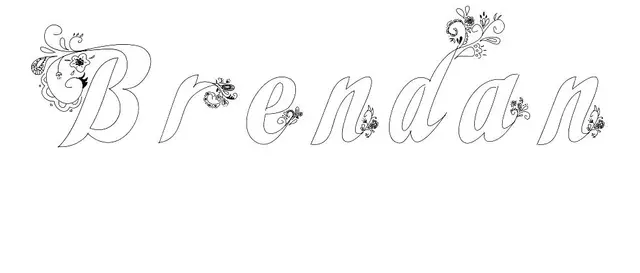 Coloriage Brendan - Prénom à imprimer