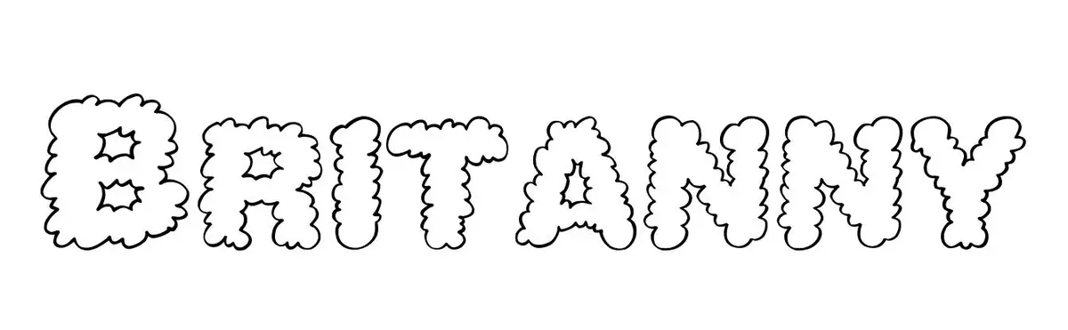 Coloriage Britanny - Prénom à imprimer