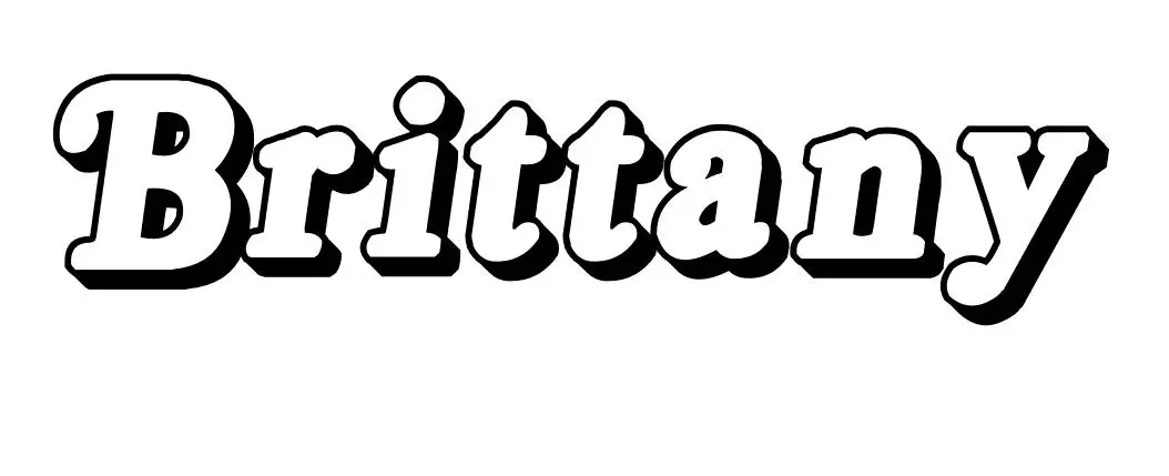 Coloriage Brittany - Prénom à imprimer