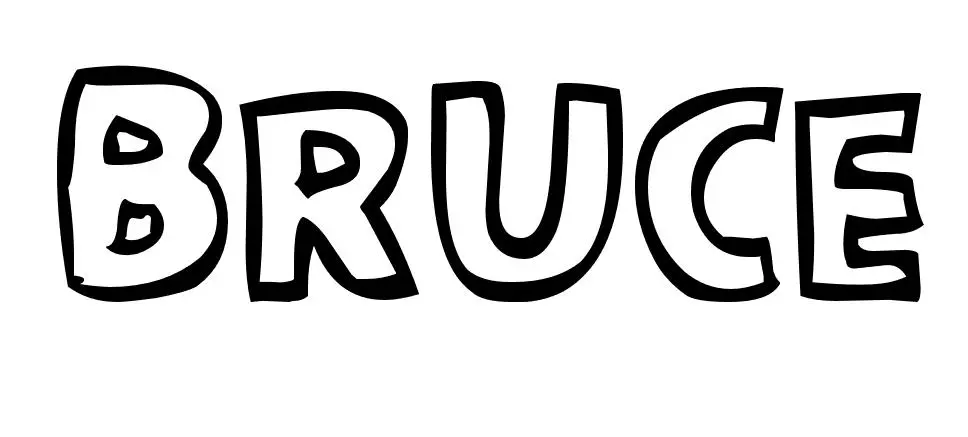 Coloriage Bruce - Prénom à imprimer
