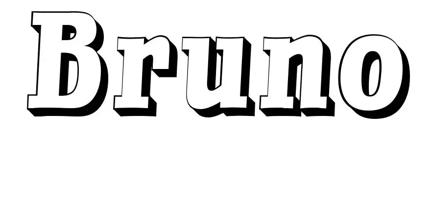Coloriage Bruno - Prénom à imprimer