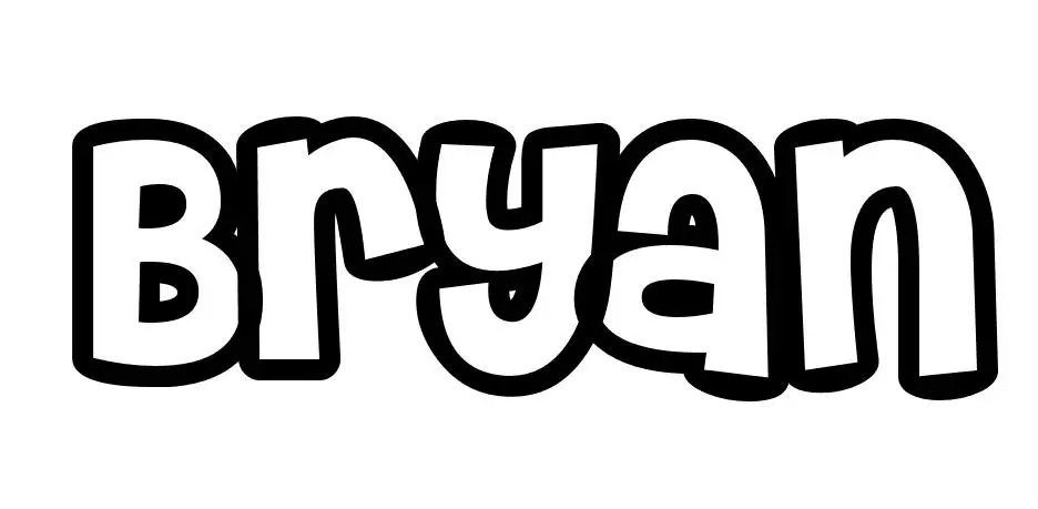 Coloriage Bryan - Prénom à imprimer