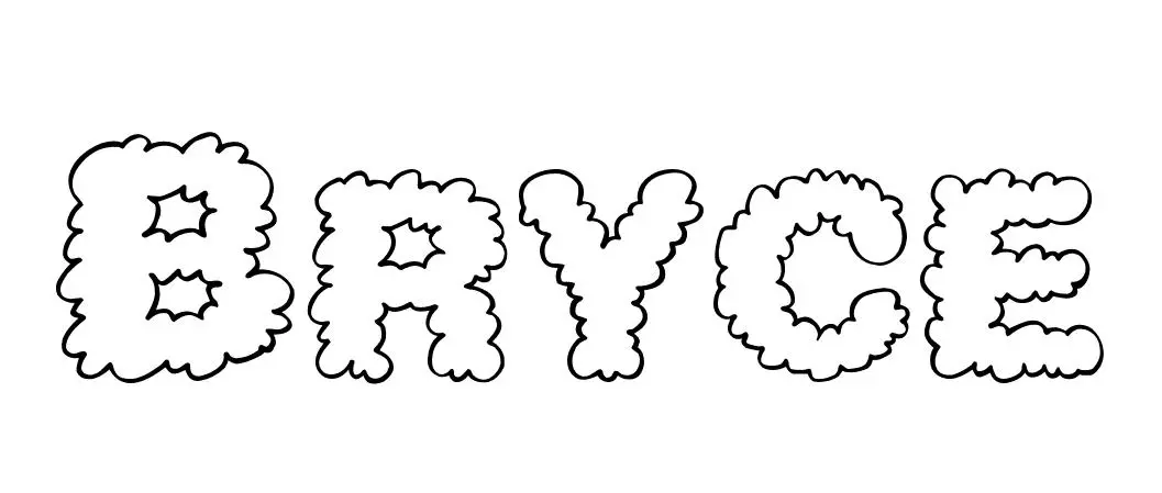 Coloriage Bryce - Prénom à imprimer