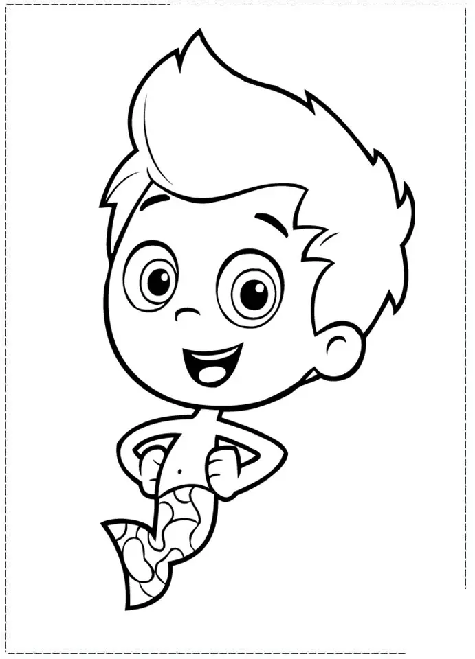 Coloriage Équipe Bubble Guppies en aventure aquatique - Bubulle guppies à imprimer