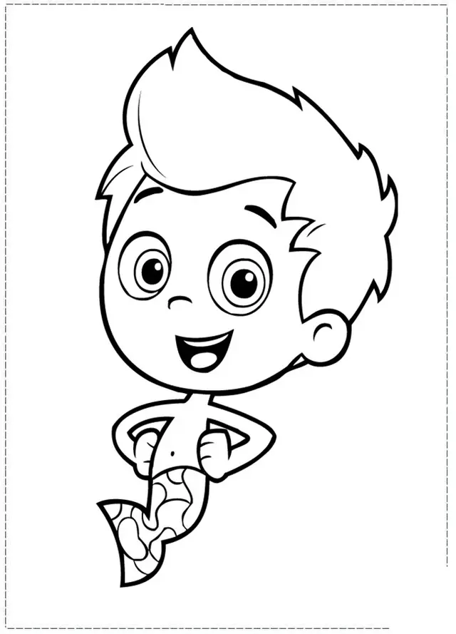 Coloriage Équipe Bubble Guppies en aventure aquatique - Bubulle guppies à imprimer