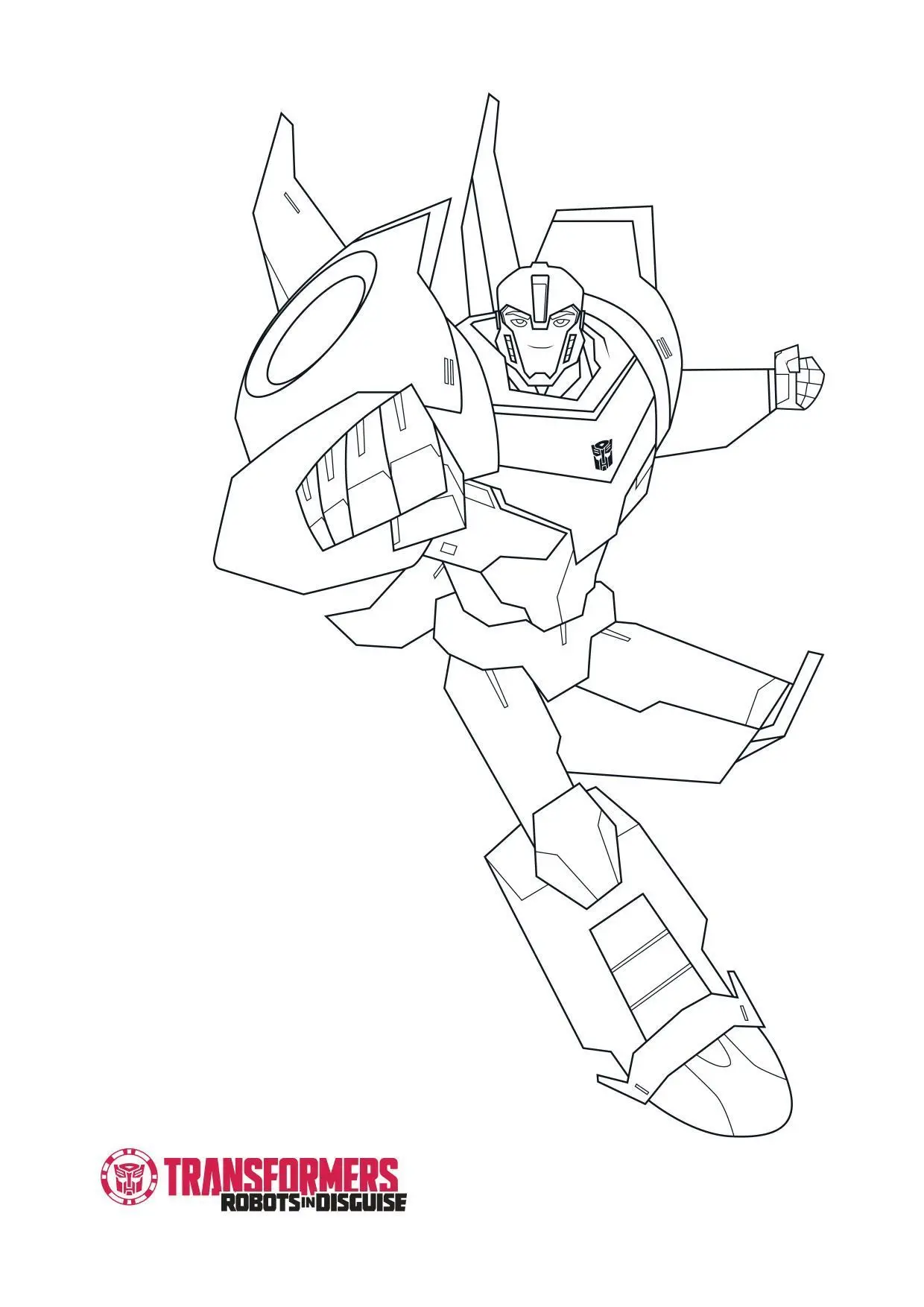Coloriage Bumblebee le robot transformable jaune - Gulli à imprimer