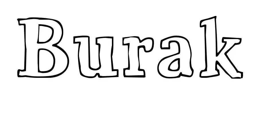 Coloriage Burak - Prénom à imprimer