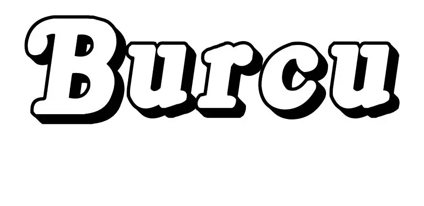 Coloriage Burcu - Prénom à imprimer