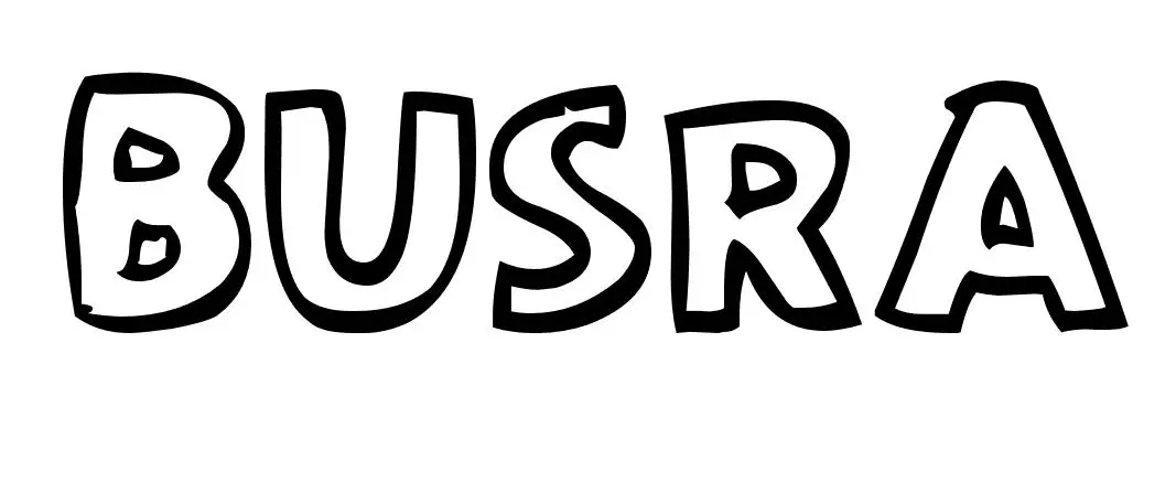 Coloriage Busra - Prénom à imprimer