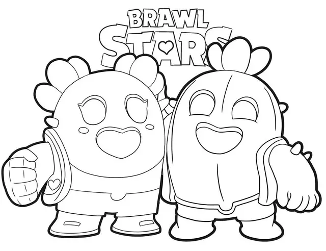 Coloriage Cactus Love Brawl Stars - Brawl stars à imprimer